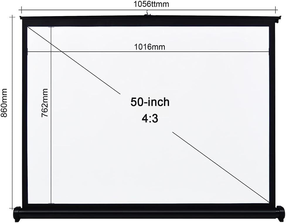 Écran de projection pliable et rétractable blanc pour votre cinéma maison portable - 2
