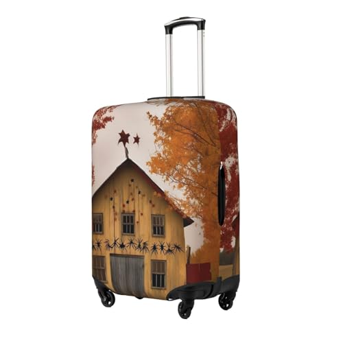 Fall Country Barn Luggage Cover Washable Stretch Suitcase Protector Anti-Scratch Luggage Sleeve Elastic Baggage Cover Fits 18-32 Inch Medium2