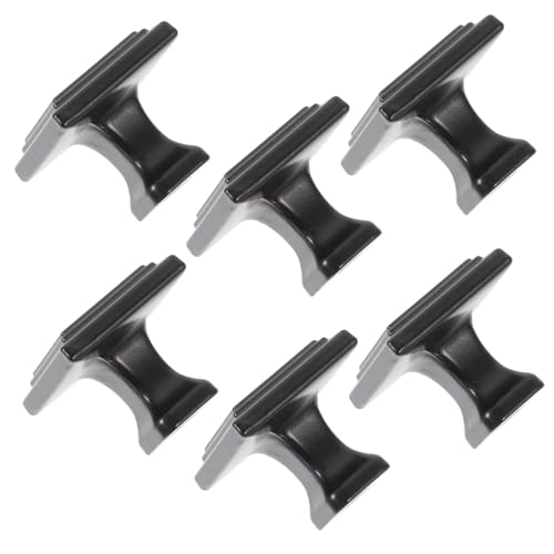 NUOLUX 6個黒色スクエアキャビネットノブ 頑丈で簡単取り付け キッチン 引き出し用家具ハンドル モダンで統一感あるデザイン