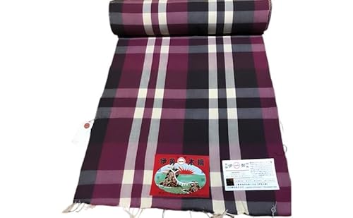 [伊勢木綿]反物[臙脂・布団縞]三重県指定伝統工芸品 反物 着物 和装 伊勢 木綿 伝統工芸品 三重県 津市 ファッション 服 男性 メンズ 女性 レディース 織物