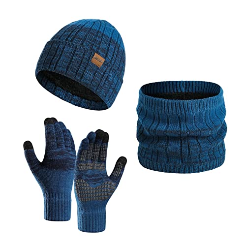 Ensemble bonnet écharpe gants femme contre le froid intense pour ski et moto