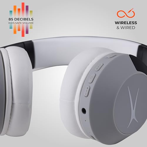 Image of Altec Lansing Kid Safe Noise Cancelling Wireless Headphones 15H Battery, 85dB Volume Limit, Foldable Design Powerful Sound, Active Noise Cancellation Perfect for Kids Ages 7+