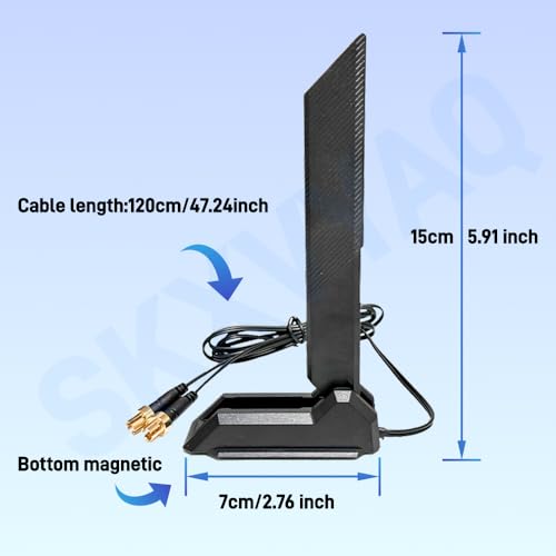 Image of for ASUS WiFi 7 Antenna Magnetic 2.4G 5G 6G WiFi 6E WIFI7 for ROG Strix Z790 Z790-E Z790-A Z790-F Wi-Fi 7 Gaming Motherboard PC Desktop Computer with New Interface (Black)