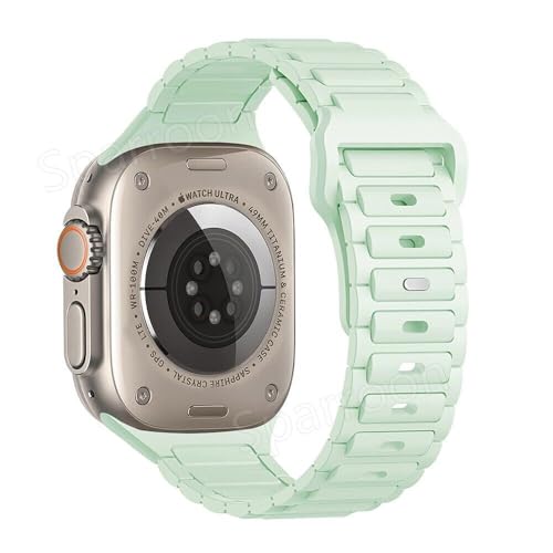 Bracelet iWatch silicone vert menthe pour vos séances de running et yoga