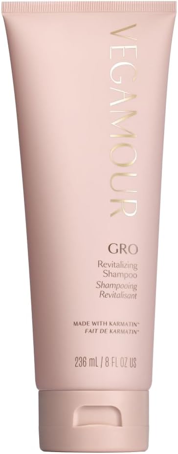 VEGAMOUR GRO Revitalizing Shampoo, Support Thicker, Fuller Looking Hair, Shampoo Formulated Without Sulfates for Thinning Hair with Vegan Keratin, Natural Citrus Scent (8 fl. oz.)
