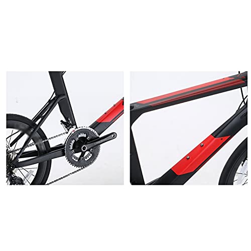 WOCOYO Bike Wheelset Diameter Carbon Fiber Small Wheel Bike Road Bicycle Hydraulic Disc Brake Speed Straight Handle (Color : Blue) - Thumbnail 6