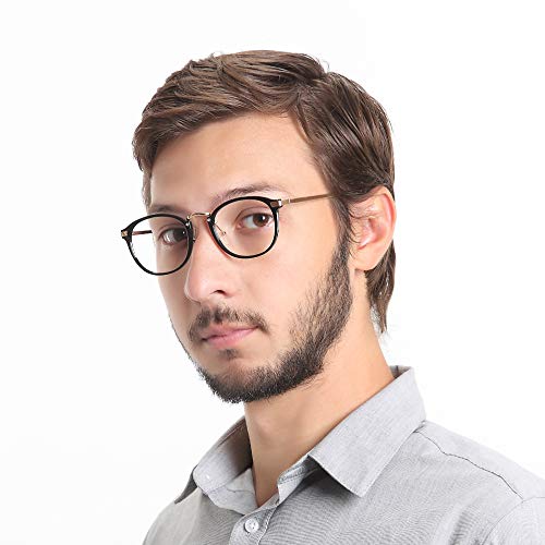 Image of LifeArt Blue Light Blocking Computer Glasses,Stylish Reading Glasses for Women /Men,Transparent Lens Filter UV Light 400,Reduce Eyestrain (No Magnification)