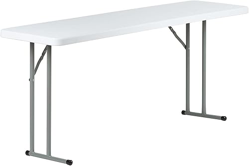 MIHAL Mesa de entrenamiento plegable de plástico de 6 pies color blanco