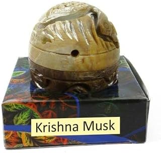 RSGM Krishna Musk- Solid Perfume in Large Hand Carved Stone Jar, 8gm