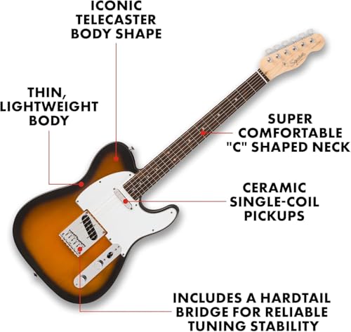 Guitare électrique Telecaster Squier Debut Collection Sunburst
