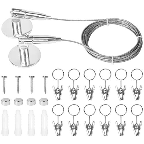 RIDDER Seilspanngarnitur Traun 300cm - Edelstahl Seilspannsystem Für Duschvorhänge