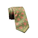 Crazy Dog T-Shirts Funny Squirrel Tie for Men – Deez Nuts Humorous Animal Print Novelty Necktie – Quirky Gag Gift for Squirrel Lovers Funny Office Parties Birthdays and Mens Holiday Accessory