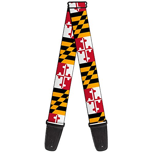Sangle de guitare Maryland Flags Buckle-down réglable pour guitare et basse
