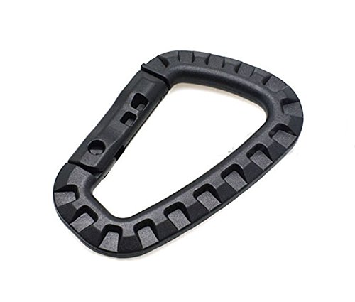 geo-versand Karabiner Kunststoff Plastik Carabiner Wandern Outdoor Zelt Molle Modular Karabiner Klett (10, 8cm Schwarz)