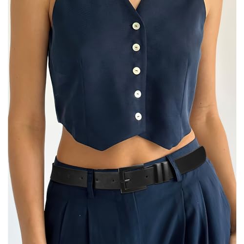 Women's Leather Belt for Jeans Pants Dresses Fashion Ladies Belt Square Gold/Silver Buckle Waist Belt for Women4