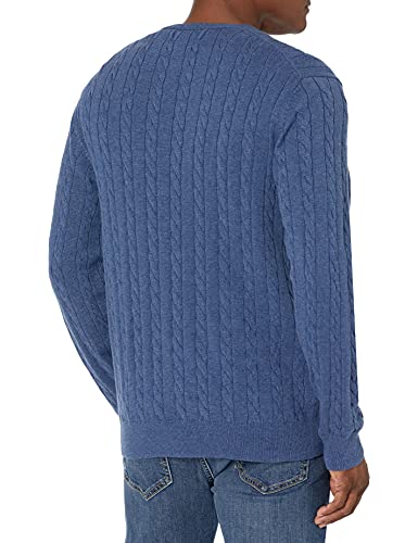 Amazon Essentials Men's Crewneck Cable Cotton Sweater2