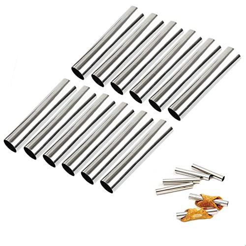 LaceDaisy 12 STKS Roestvrij Staal Schroef Croissant Mal, Conische Buis Cone Roll Mallen Spiraal Gebak Crème Hoorn Cake Brood Mold voor Cannoli Buizen Croissant Bakken
