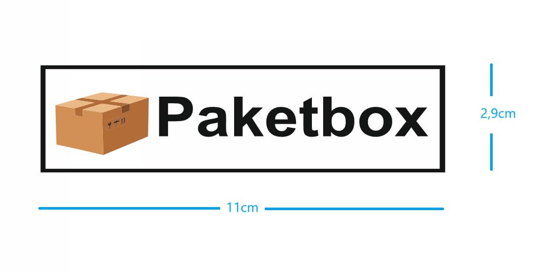 Parcel Box Sticker, Labelling for Your Parcel Box (RPMw9) No. 5 White Narrow, 11 cm Length, No.5 White Narrow, 11cm Länge - Image 2