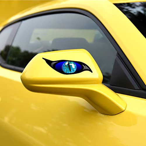 Sunjika Car Vinyl Sticker Funny Decals Blue Eyes Pattern For Rearview Mirror Car Door Side Hood Windshield Bumper Stickers Graphic For Cars Sedan Trucks Motorcycle Suv (2Ps) #TOP6