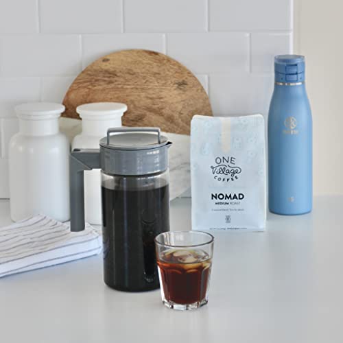Image of Takeya Traveler Stainless Steel Travel Coffee Mug with Flip-Lock Lid (25 oz, Bluestone)- Leakproof Insulated Mug for Coffee & Tea