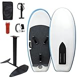 HCAUYNN Tabla de Surf hidroala Inflable con Bomba y Mochila, Tabla Foil de Bomba, 160x70 cm, construcción Incluye Foil y Cuerda de tracción para Surf con Foil Suave