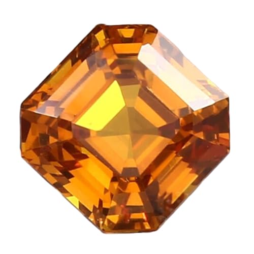 Saphir naturel orange Ceylan Asscher 10x10mm pour création de bijoux uniques GH_NAT_09185