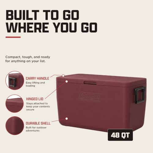Image of Coleman Chiller 9 /16 /30 /48 /60qt Cooler with Ice Retention, Leak Resistant, Great for Camping, Concerts, Sports, and More