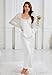 ALCEA ROSEA Women's Long Satin Slip Dress Nightgowns Adjustable Strap Maxi Dress Silky Gown V Neck Under Dress 3997 White