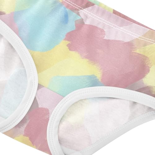 Joisal Cotton Girls Underwear Toddlers Dreamy Watercolor Cute Girl Panties Cute Cartoon Briefs Kids Undies 2t4
