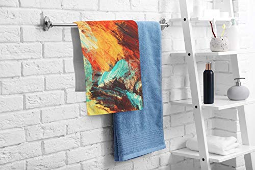 Ofloral Bright Artistic Splashes Hand Towels,Abstract Painting Multicolor Dynamic Modern Futuristic Pattern Soft Comfortable Towel For Bath/Kitchen/Yoga/Golf/Hair Towel 15X30 Inch #TOP6