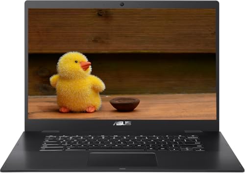 Image of ASUS 15.6 inch FHD IPS Chromebook, Intel Celeron Processor Up to 2.39GHz, 4GB RAM, 64GB Storage, Super Fast WiFi, Chrome OS, Pastel Black (Renewed)