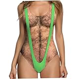 Traje Divertido de baño para Mujeres, órganos Estampados en Bikini 3D Traje de baño, Trajes de baño Sexy Altos