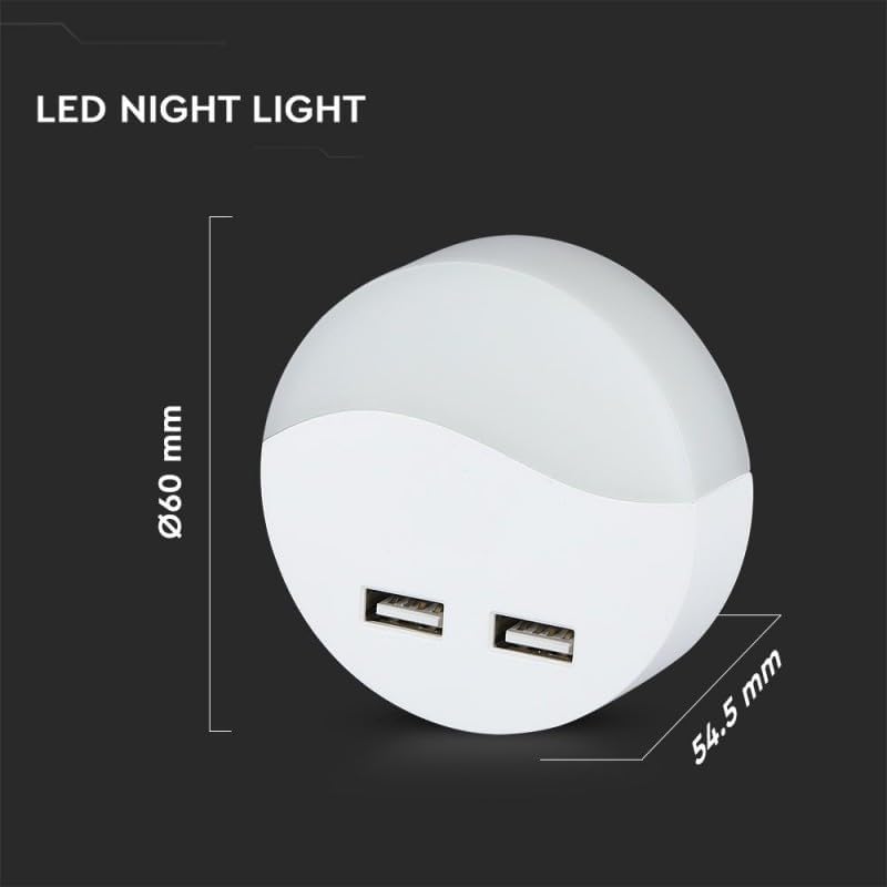 Kanlux Elma 98081 LED Night Light with dimensions labeled