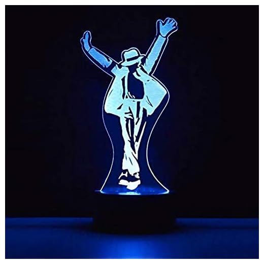 Michael Jackson Libro Poster 3D Lámpara de Escritorio Mesa 7 cambiar el color botón táctil de escritorio del USB LED lámpara de tabla ligera Decoración para el Hogar Decoración para Niños Mejor Regalo