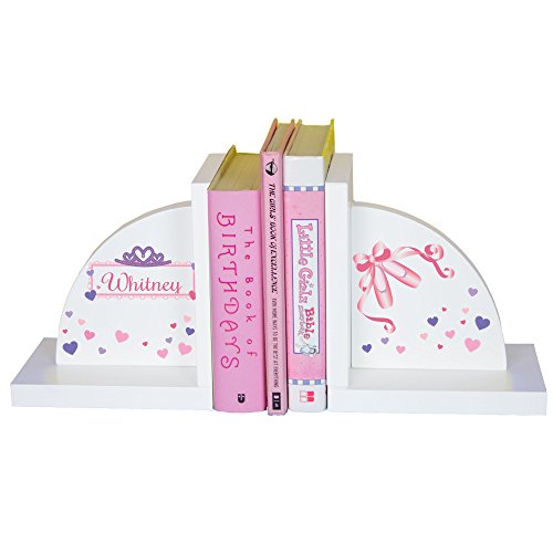 Girl's Personalized Ballerina Bookends