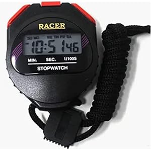 Labsurge Stopwatch/Racer Stopwatch with Alarm Handheld/LCD Digital Professional Timer Sports Stop Watch (Black)