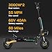 AB2 Off-Road Electric Scooter for Adults, 6000W Dual Motor, 60V 40Ah, Up to 55 MPH, 80 Miles Long Range, 11