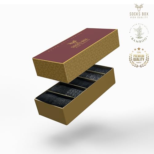 Mens Ankle Socks, Premium Quality Bamboo Rayon Ankle Socks, Patterned, 5 Pairs, Gift Box, Size 8-144