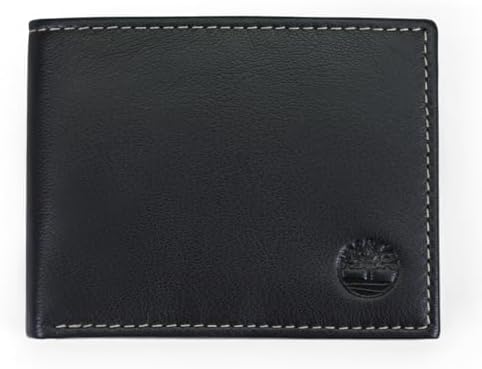 Timberland Men's Leather Wallet with Attached Flip Pocket