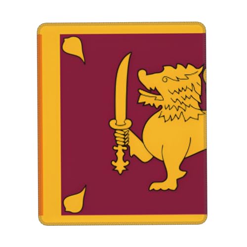 Tapis de souris personnalisé drapeau du Sri Lanka – Design unique pour les jeux et le bureau, impression couleur, base en caoutchouc antidérapant, parfait pour ordinateur portable et bureau