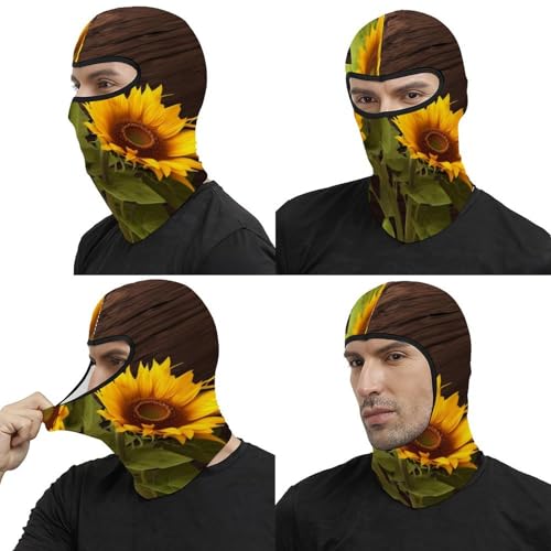 Pasamontaña térmico para hombre y mujer con estampado de girasol, máscara facial para esquí, motocicleta y clima frío miniatura 5