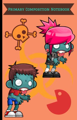 Kawaii Zombie Primary Composition Notebook: Brains Creative Writing Tablet | Cute Monster Journal...