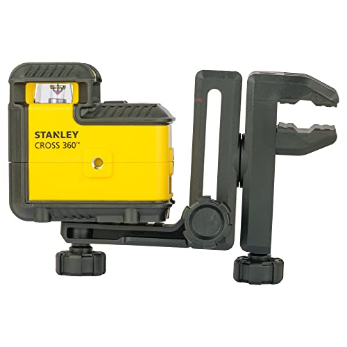 STANLEY STHT77504-1 Laser 360° Sur 20m de Diamètre - Diodes Classe 2 - mise à Niveau Automatique - Précision +/-4mm - Nivellement +/-4° - Revêtement Renforcé IP50 - Triple Filetage 1/4" + Accessoires