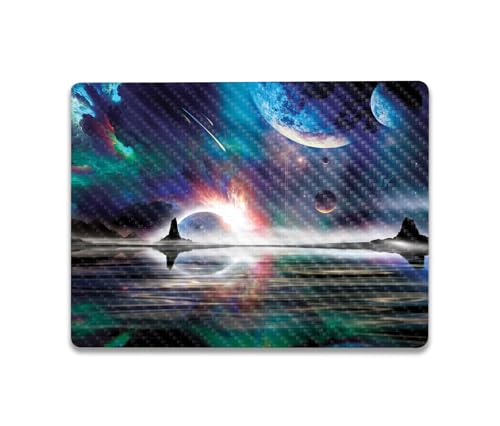 Image of MightySkins Carbon Fiber Skin Compatible with Microsoft Surface Laptop Go 3 (2023) Full Wrap Kit - Space Horizon | Protective, Durable Textured Carbon Fiber Finish | Made in The USA