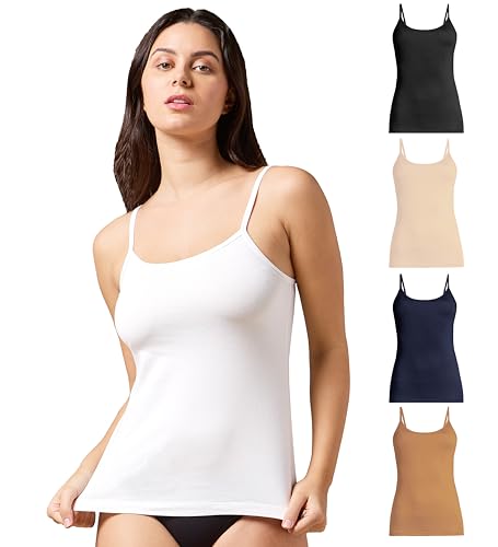 Image of URBAN ADVENTURE Ultra Soft Cotton Spandex Regular Fit Spaghetti Camisole for Women