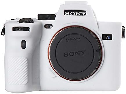 Camera Case for Sony A7SIII A7siii A7S3- Protective Silicone DSLR Skin Cover, Detachable Cage, Shockproof, Dustproof White