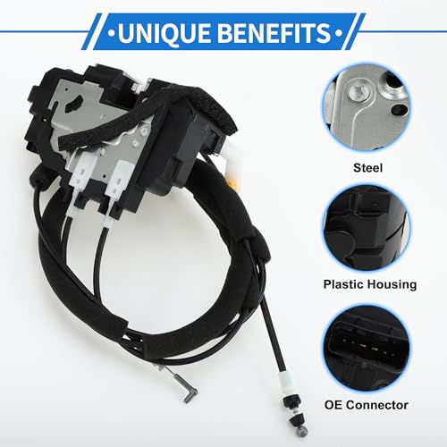 Image of Power Door Lock Actuator Motor for Nissan TITAN 2004-2012 Front Left Driver Side Door Latch Actuator Assembly with Cable