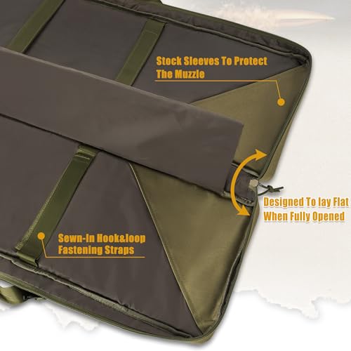 Image of 28 /32 /36 /42 /46 /48 /51 /55 inch Double Rifle Case Soft Gun Bag Tactical Backpack | Portable Long Rifle Bag for Outdoor Hunting Shooting, Gun Case Firearm Storage & Transportation, Hunting Shooting Range