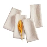 CUSSIOU Linen Napkins Cloth Dinner Napkins Set of 4 –Natural, 20 x 20 Inch – 100% Pure Linen Dinner