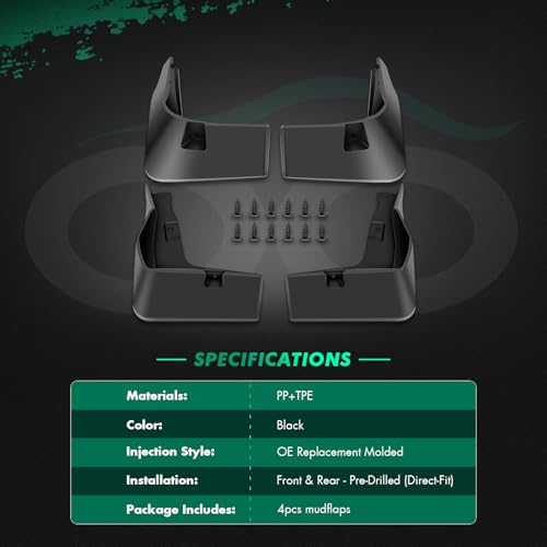 Image of SCITOO 4PCS Mud Flaps Front & Fear Splash Guard set suitable for Toyota for RAV4 2016-2018 PU060-42S16-P1